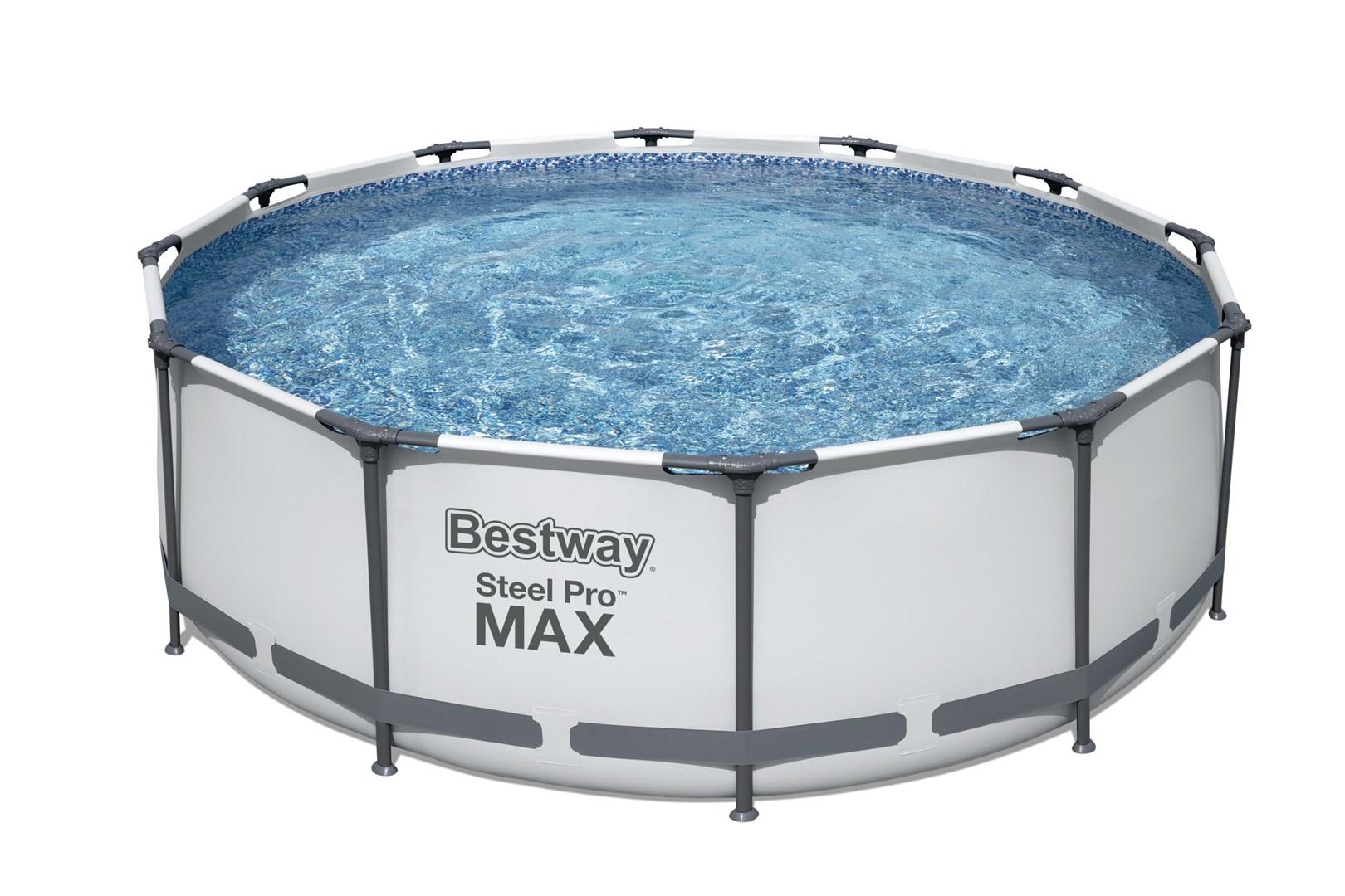 Bestway Steel Pro Max rund pool 3,66 × 1,22 m - hvid billede