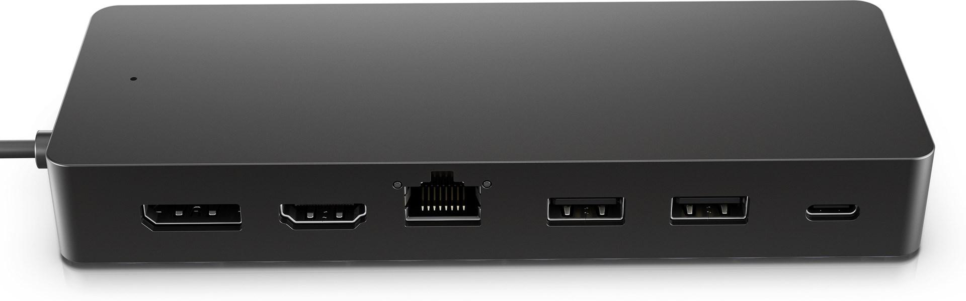 HP USB-C multiport-dockingstation - Universal hub med HDMI/DP, LAN og USB billede