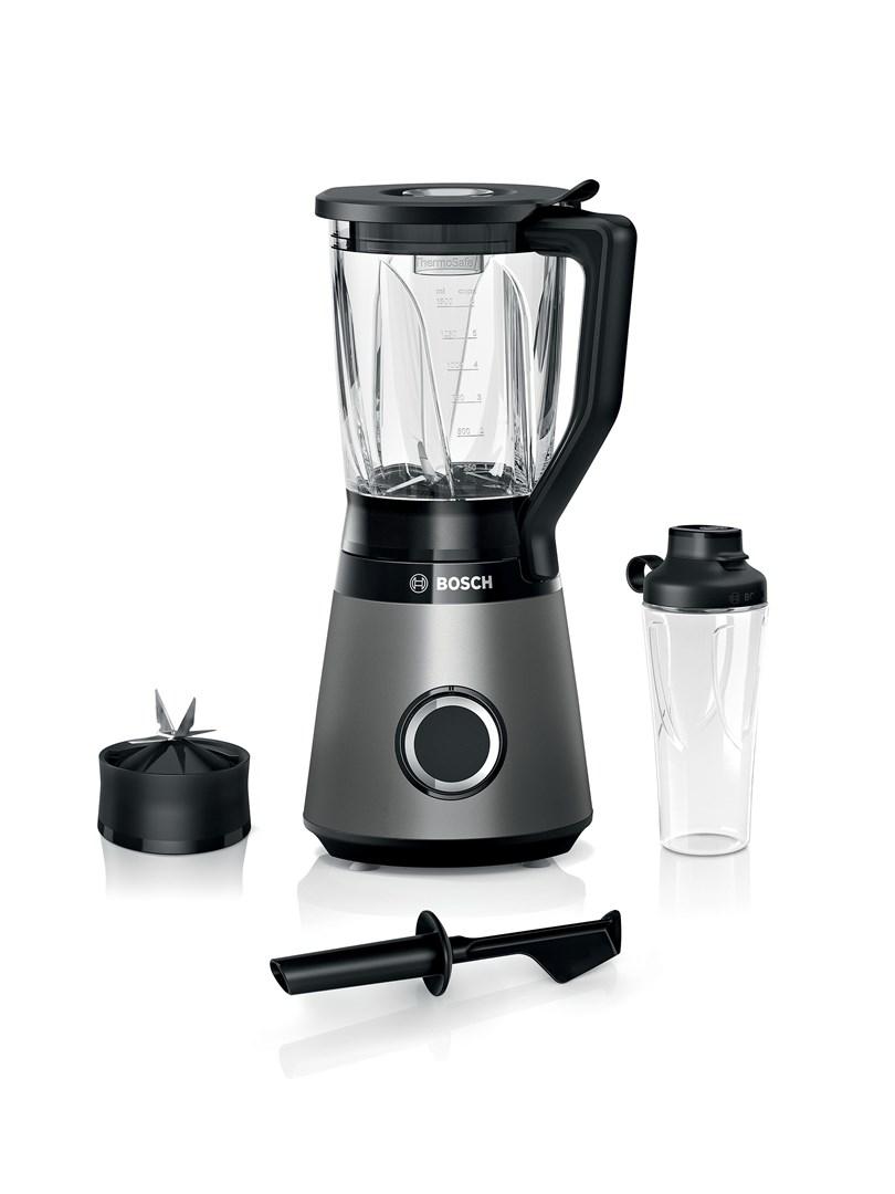 Bosch MMB6174S blender - 1,5 l glas, 1.200 W, sort/metal billede