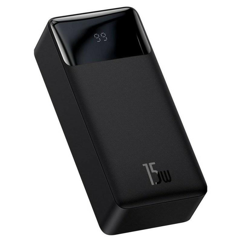 Baseus Bipow powerbank 30.000 mAh - 15 W PD, 2x USB-A + USB-C, sort