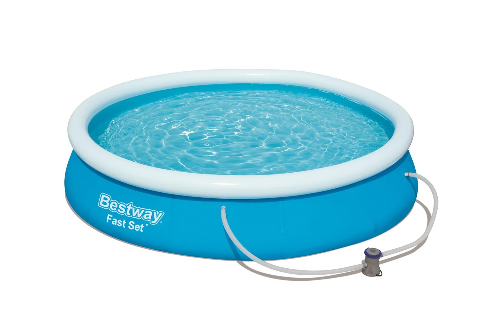 Bestway Fast Set oppustelig pool 366 × 76 cm - blå billede