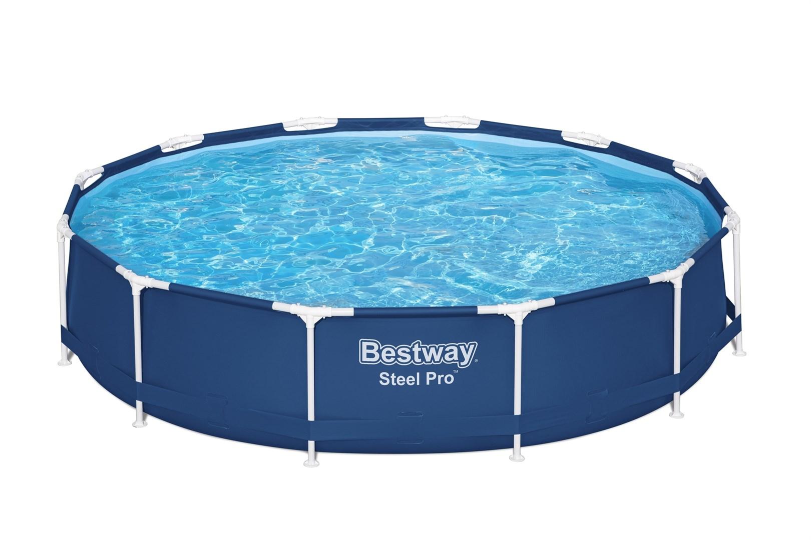 Bestway Steel Pro rund havepool 3,66 m × 76 cm - blå