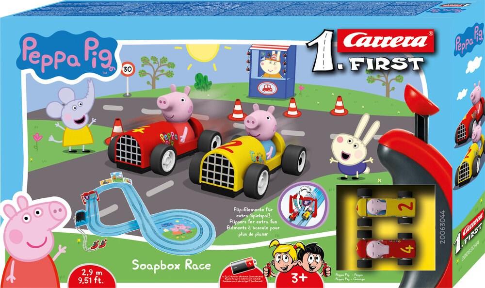 Carrera FIRST Peppa Pig Soopbox Race, Racerkøretøj og banesæt, 3 År, Flerfarvet
