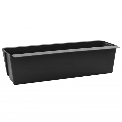 Blomsterkasser til Euro-paletter 12 stk Sort 36 x 13,5 x 9,5 cm