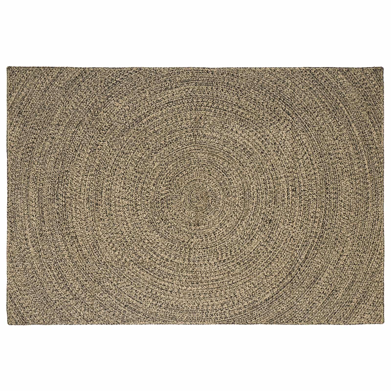 Områdetæpper Naturfarvet og sort 240 x 340 cm Jute