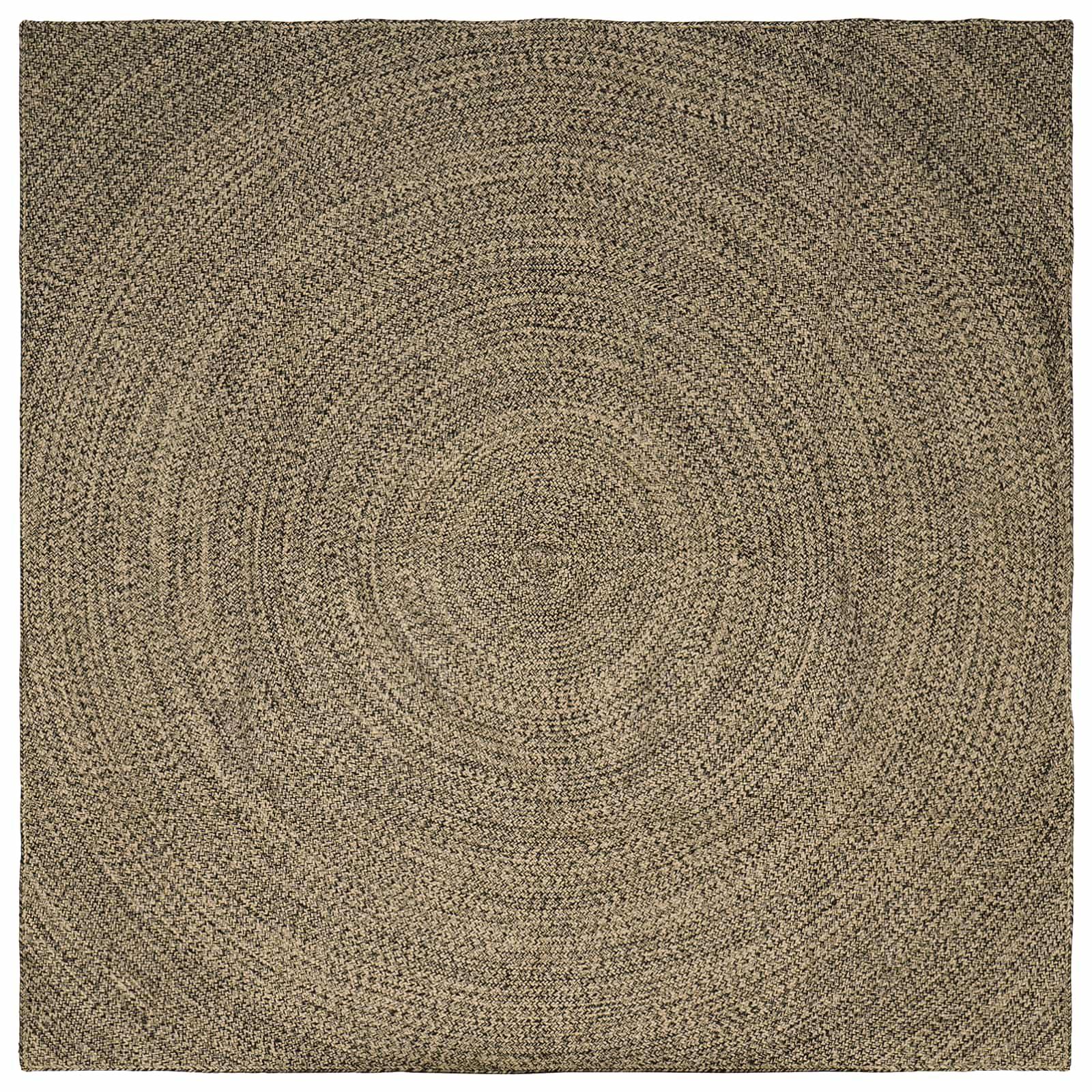 Områdetæpper Naturfarvet og sort 200 x 200 cm Jute
