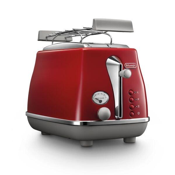 De’Longhi Icona Capitals brødrister 2-skivers - 900 W - rød billede