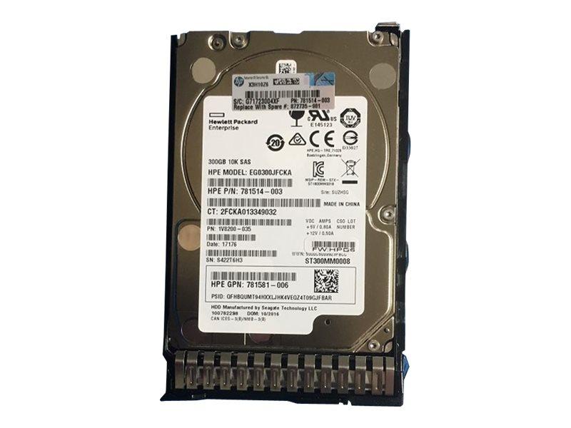 HPE 300GB 2,5" SAS 12Gb/s 10.000 rpm harddisk med Smart Carrier billede