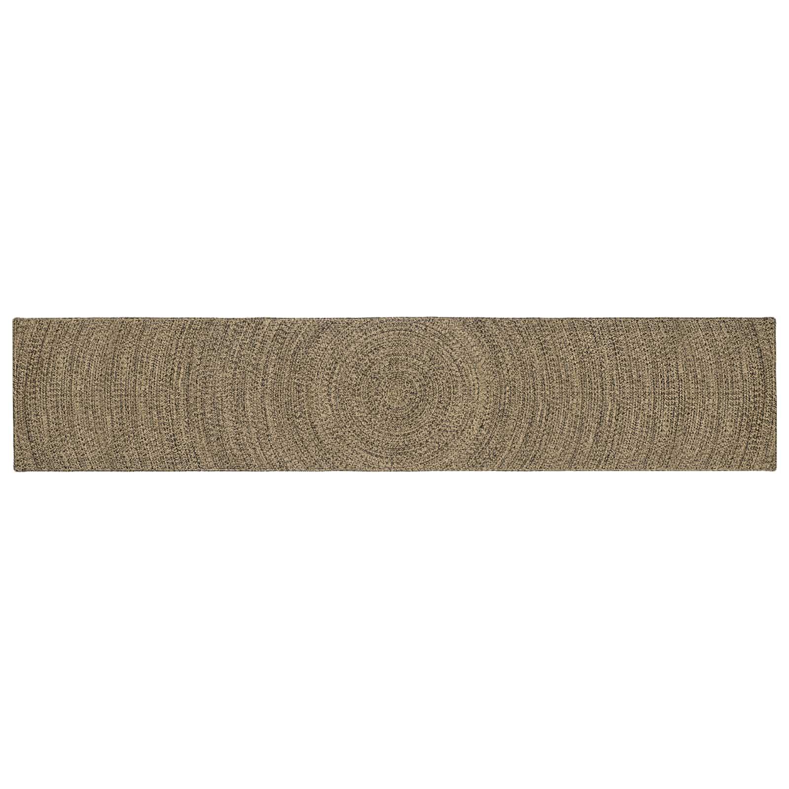 Områdetæpper Naturfarvet og sort 80 x 400 cm Jute
