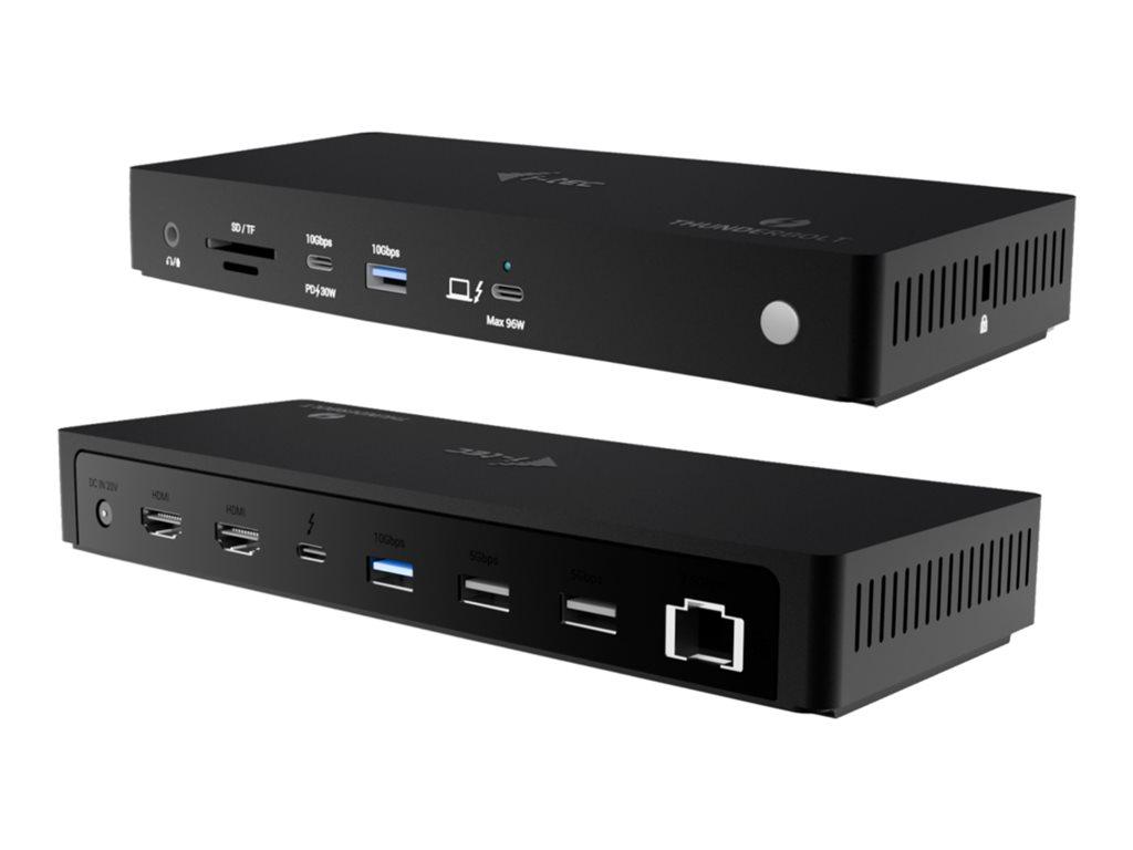 i-tec TB4TRIPLEDOCKPD dockingstation - USB-C/USB4/Thunderbolt 3/4/5 med 2× HDMI, 2,5GbE og 160 W strøm billede