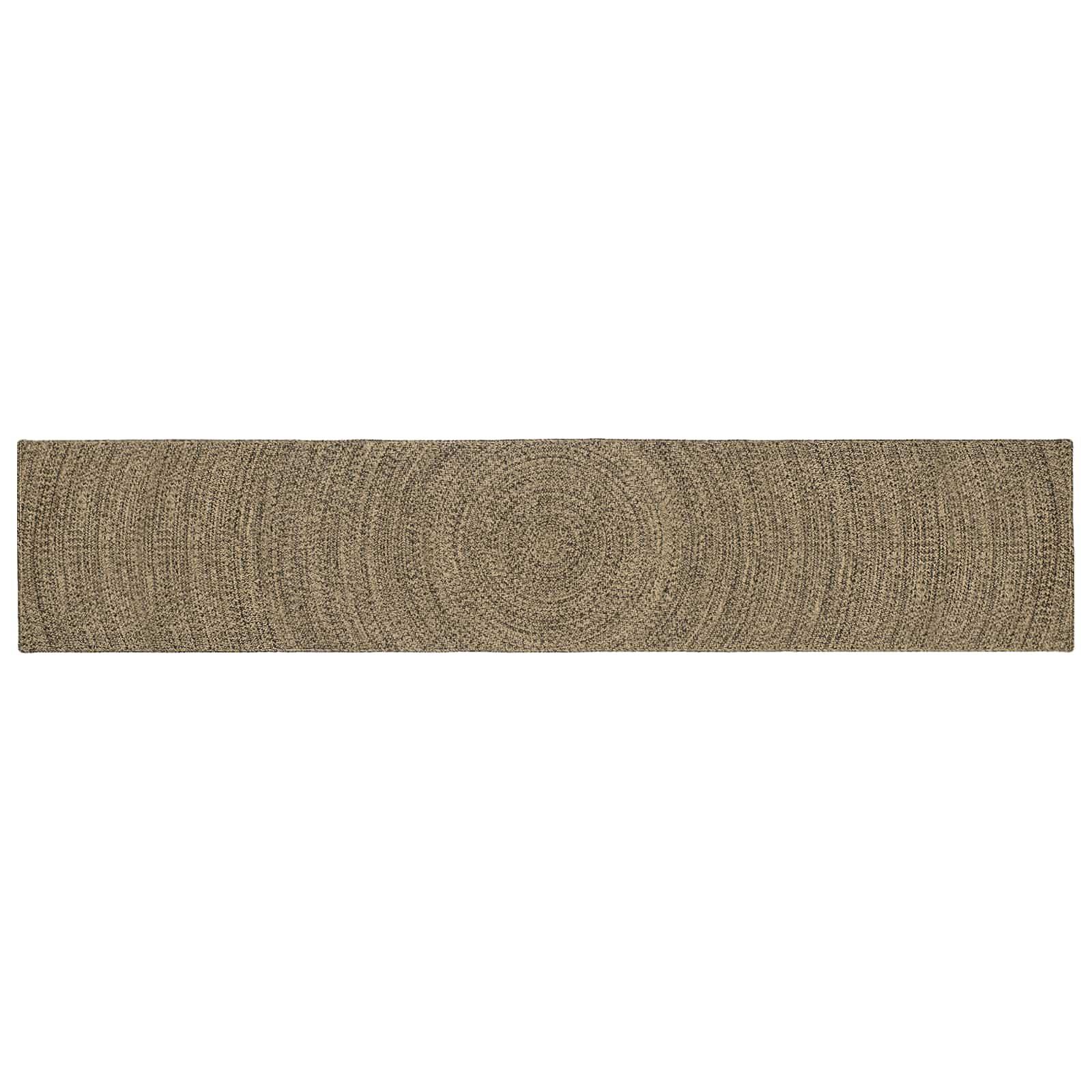 Områdetæpper Naturfarvet og sort 60 x 400 cm Jute