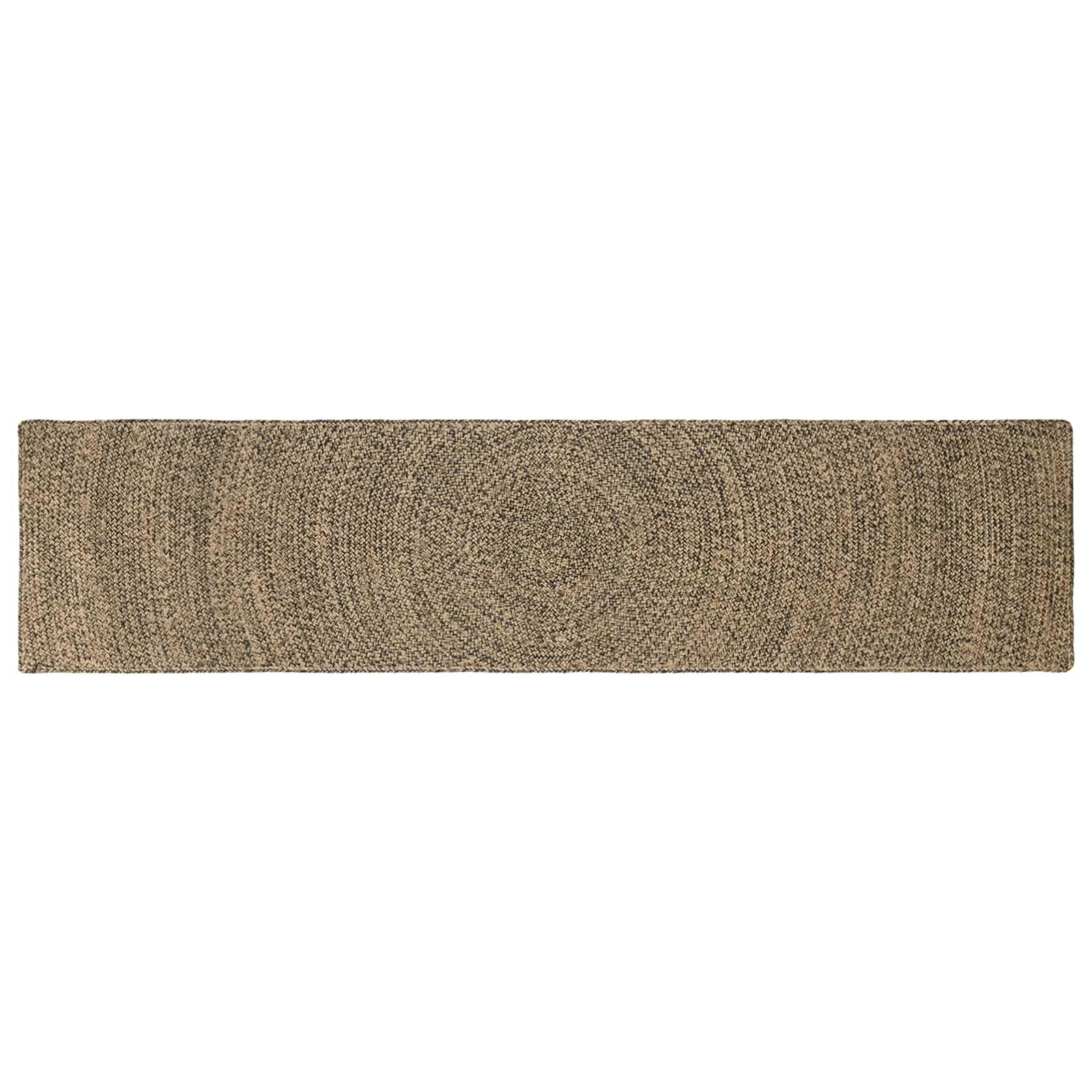 Områdetæpper Naturfarvet og sort 60 x 250 cm Jute