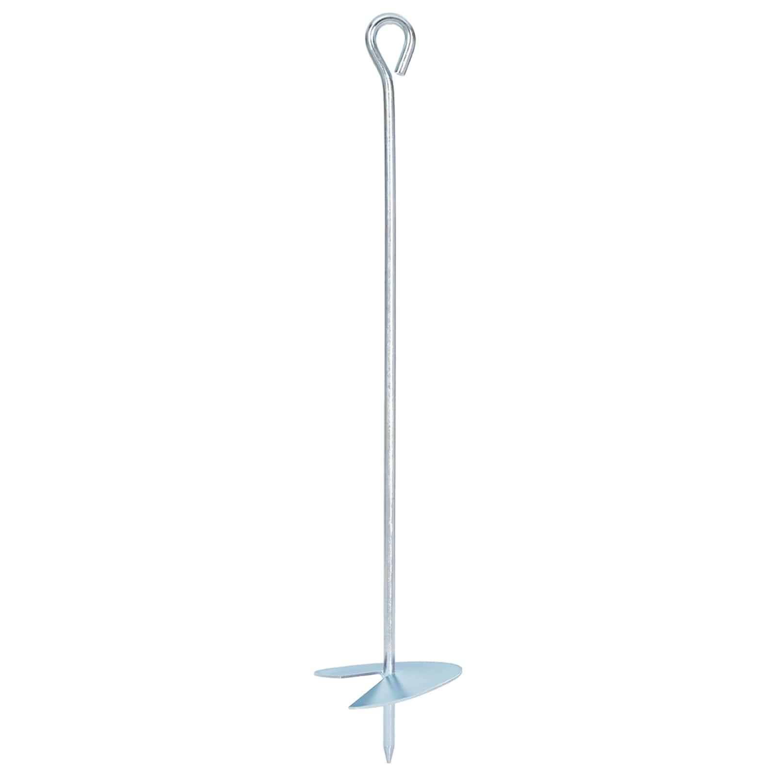 Jordanker 4 stk Sølv Ø10 x 50 cm Galvaniseret metal