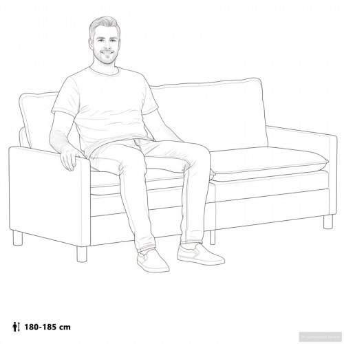 Sofa Lysegrå Stof