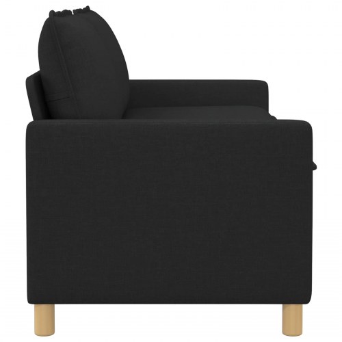 Sofa i stof - sort 2-pers. 156 × 81 × 87,5 cm