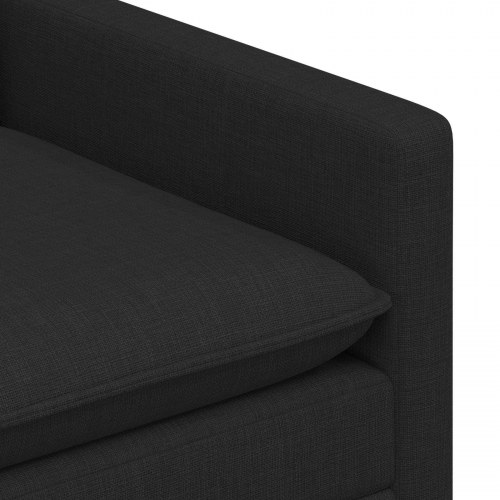 Sofa i stof - sort 2-pers. 156 × 81 × 87,5 cm