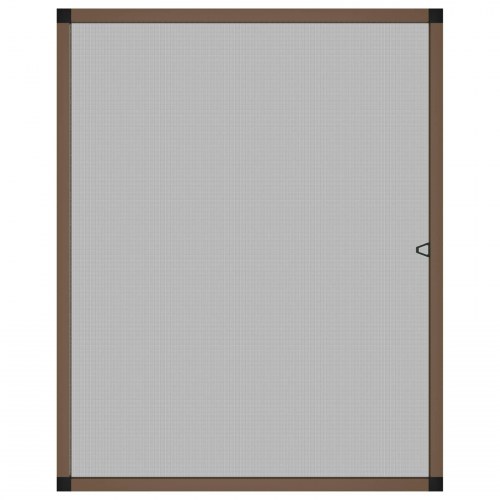 Insektnet til vinduer - brun aluminiumsramme 130 × 150 cm