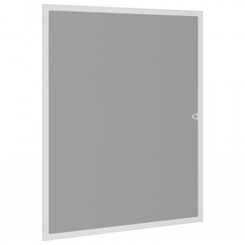 Insektnet til vinduer - hvid 120 × 140 cm i aluminium og glasfiber