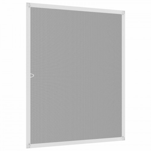 Insektnet til vinduer - hvid 120 × 140 cm i aluminium og glasfiber