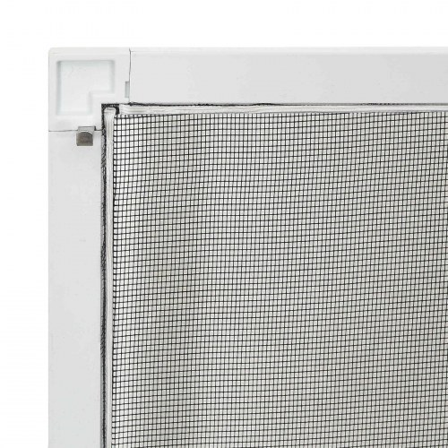 Insektnet til vinduer - hvid 120 × 140 cm i aluminium og glasfiber
