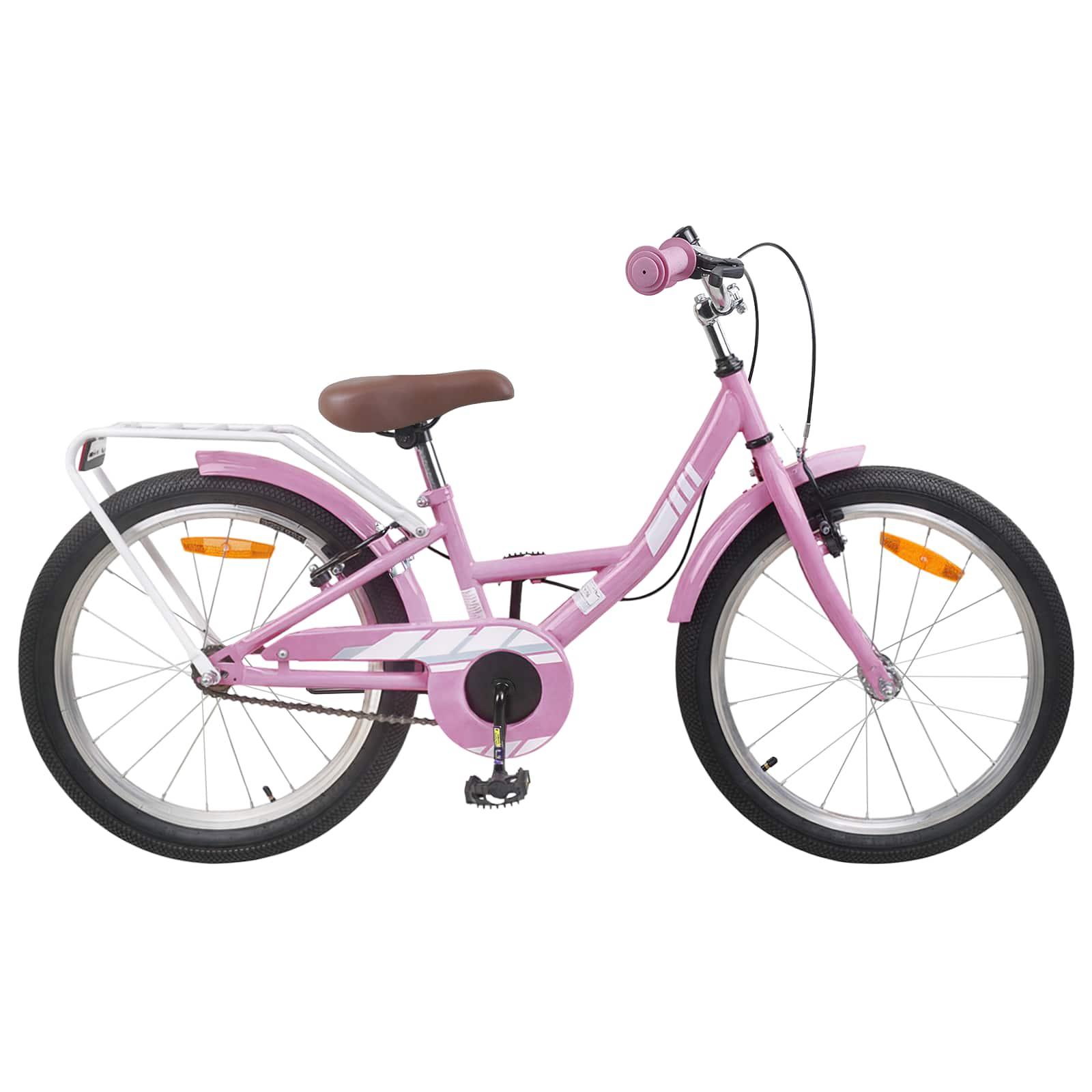 Børnecykel 20 tommer til børn i alderen 6-11 år Lys pink