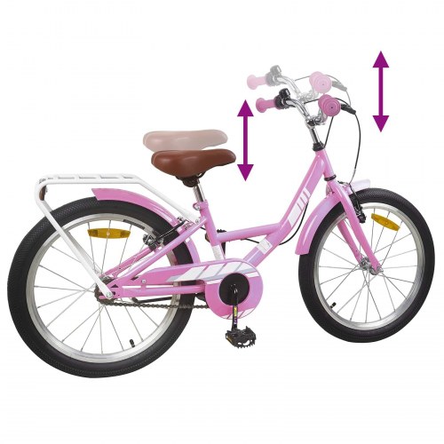 Børnecykel 20 tommer til børn i alderen 6-11 år Lys pink