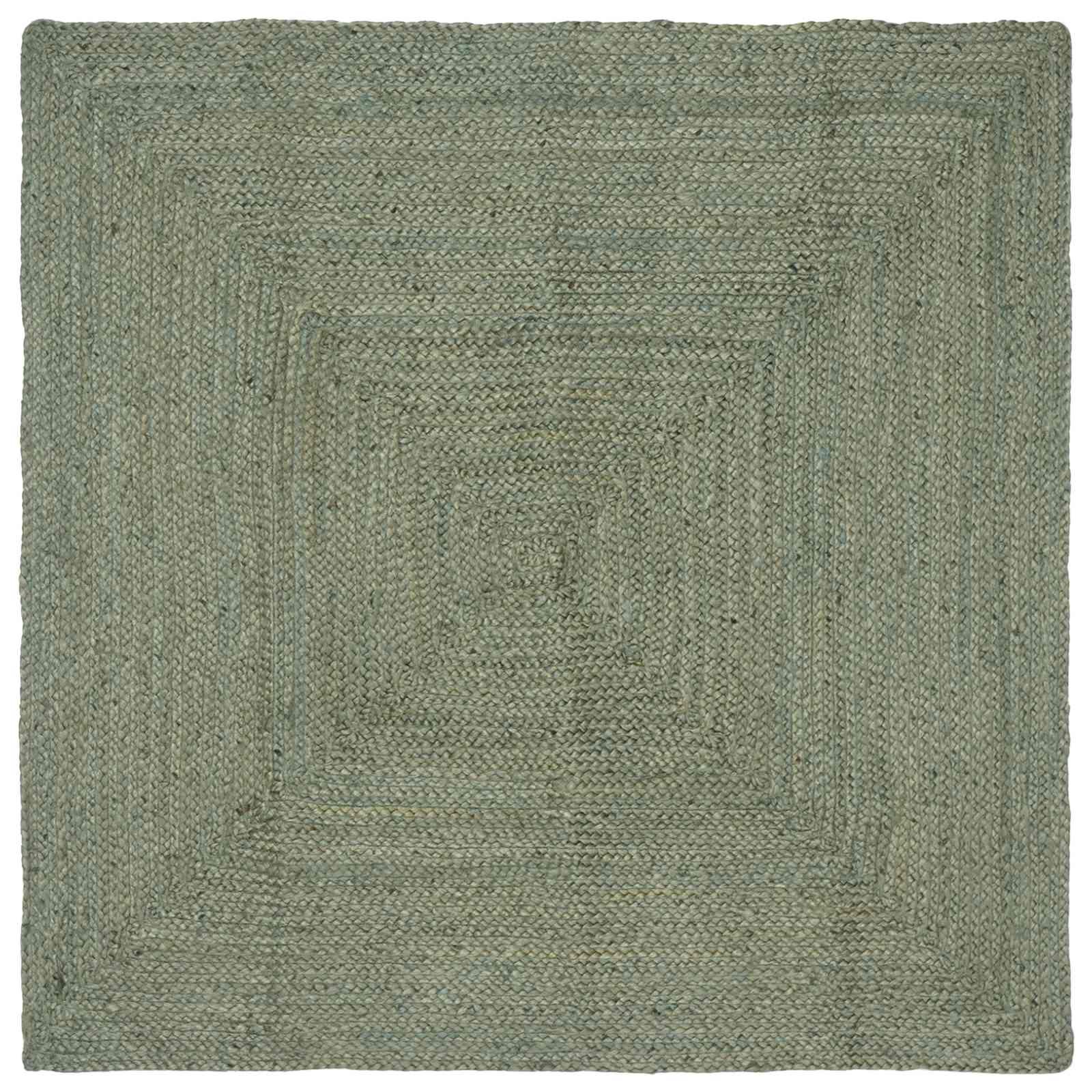 Områdetæpper Rektangulær Olivengrøn 160 x 160 cm Jute