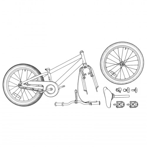 BMX Cykel 16 tommer til 5-8 år gamle Mørk blå