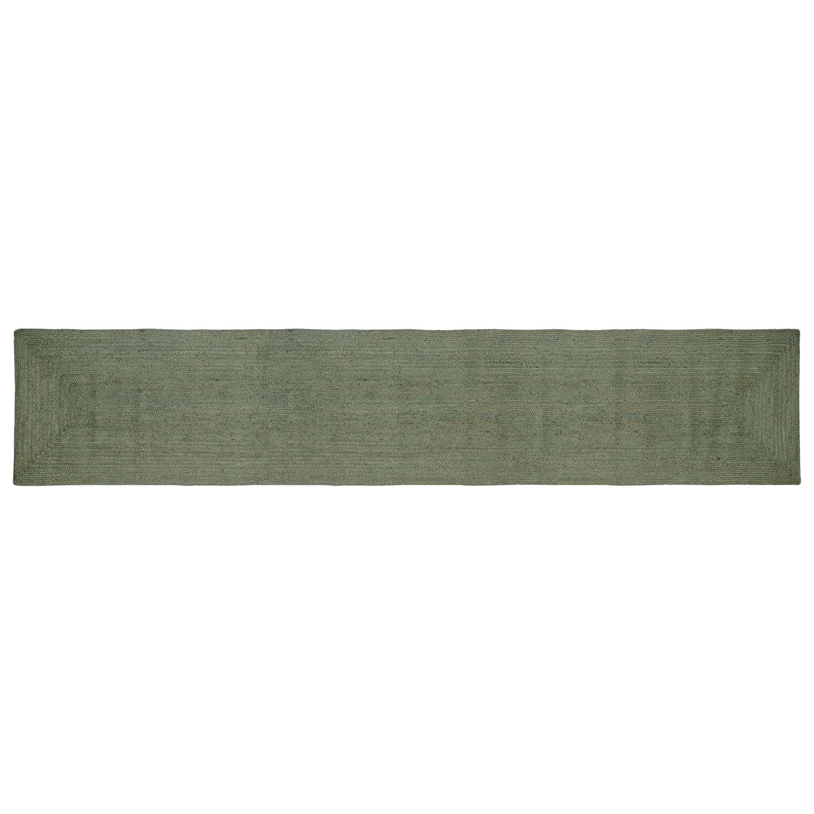 Områdetæpper Rektangulær Olivengrøn 60 x 400 cm Jute