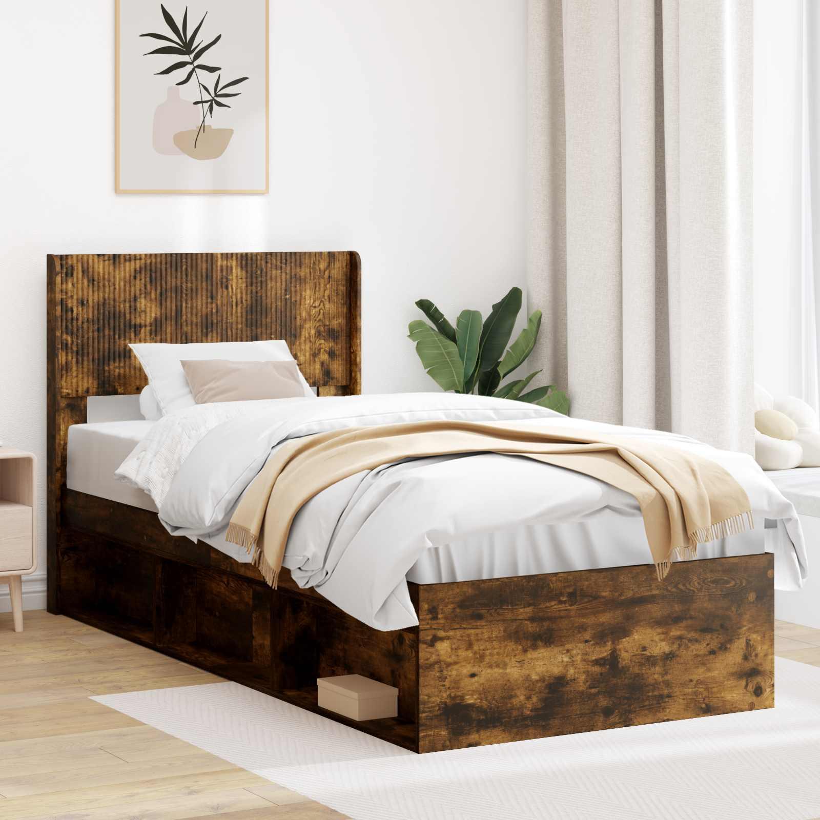 Hovedgavl i røget eg - spiledesign, 87 × 7 × 100 cm