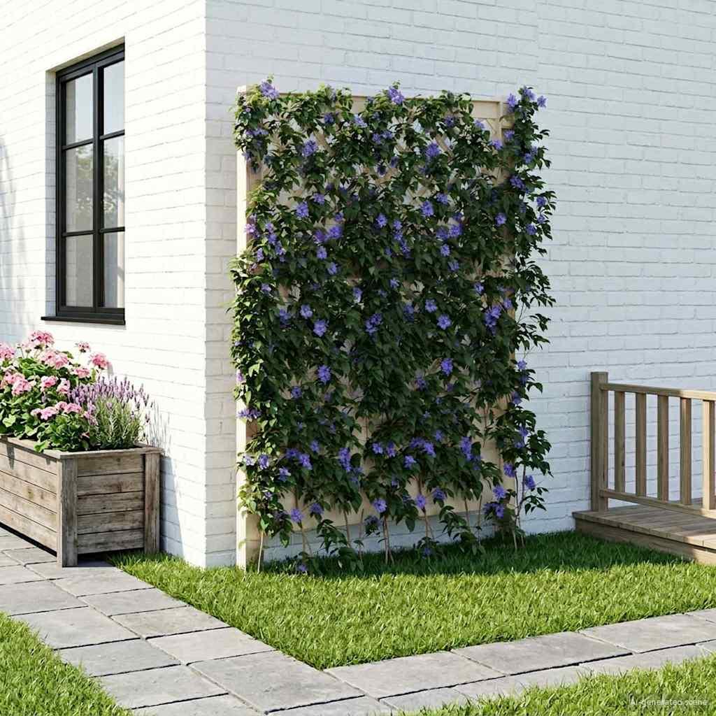 Espalier med spyd - hvid PP, 99 × 6 × 165 cm