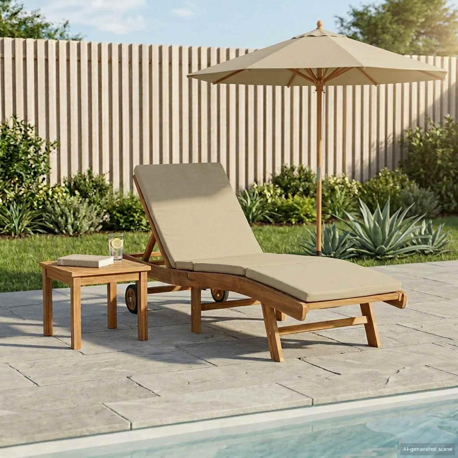 Solstol Brun og Beige Polyester