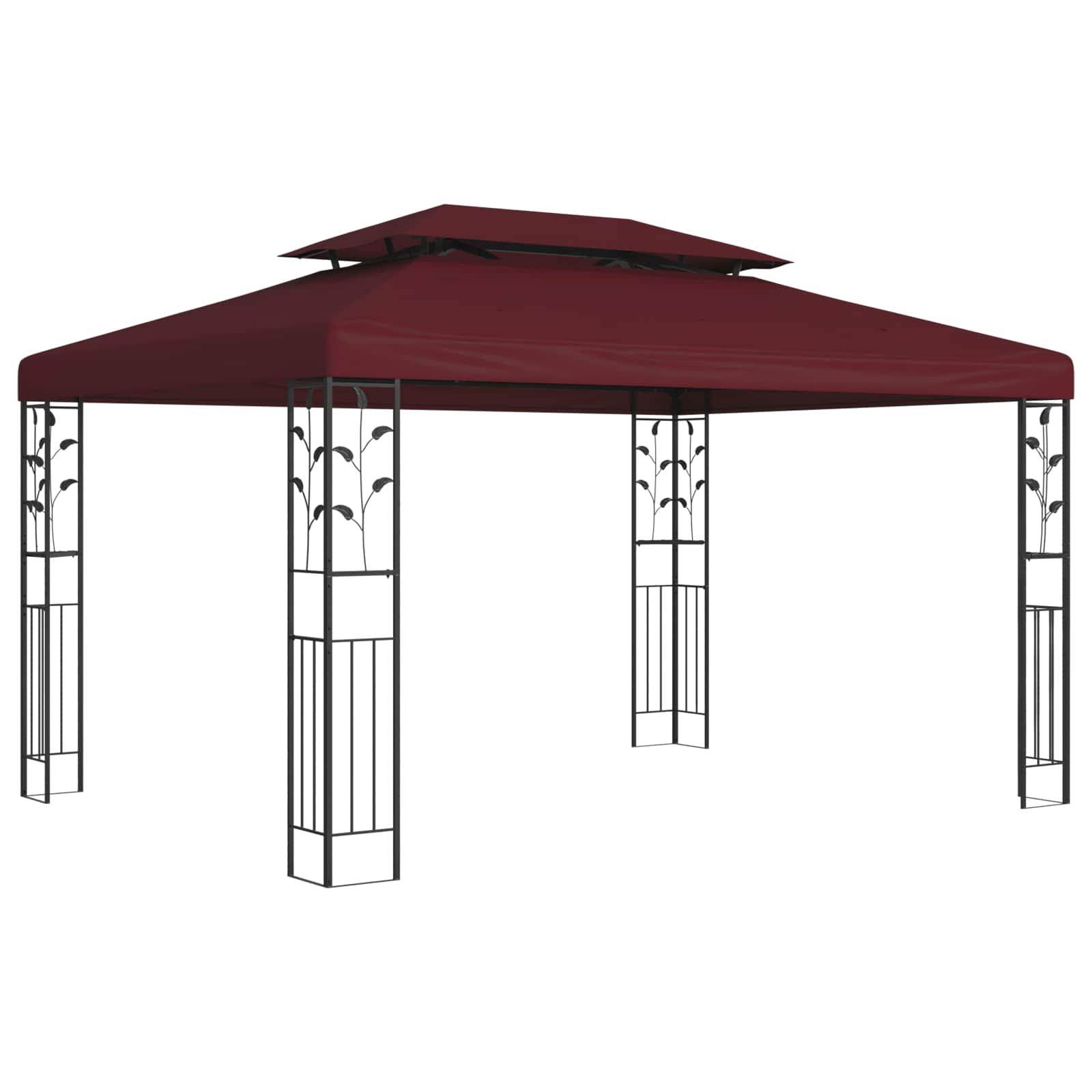 Pavillon 3,97 x 2,96 x 2,68 m Vinrød Polyester og Stål