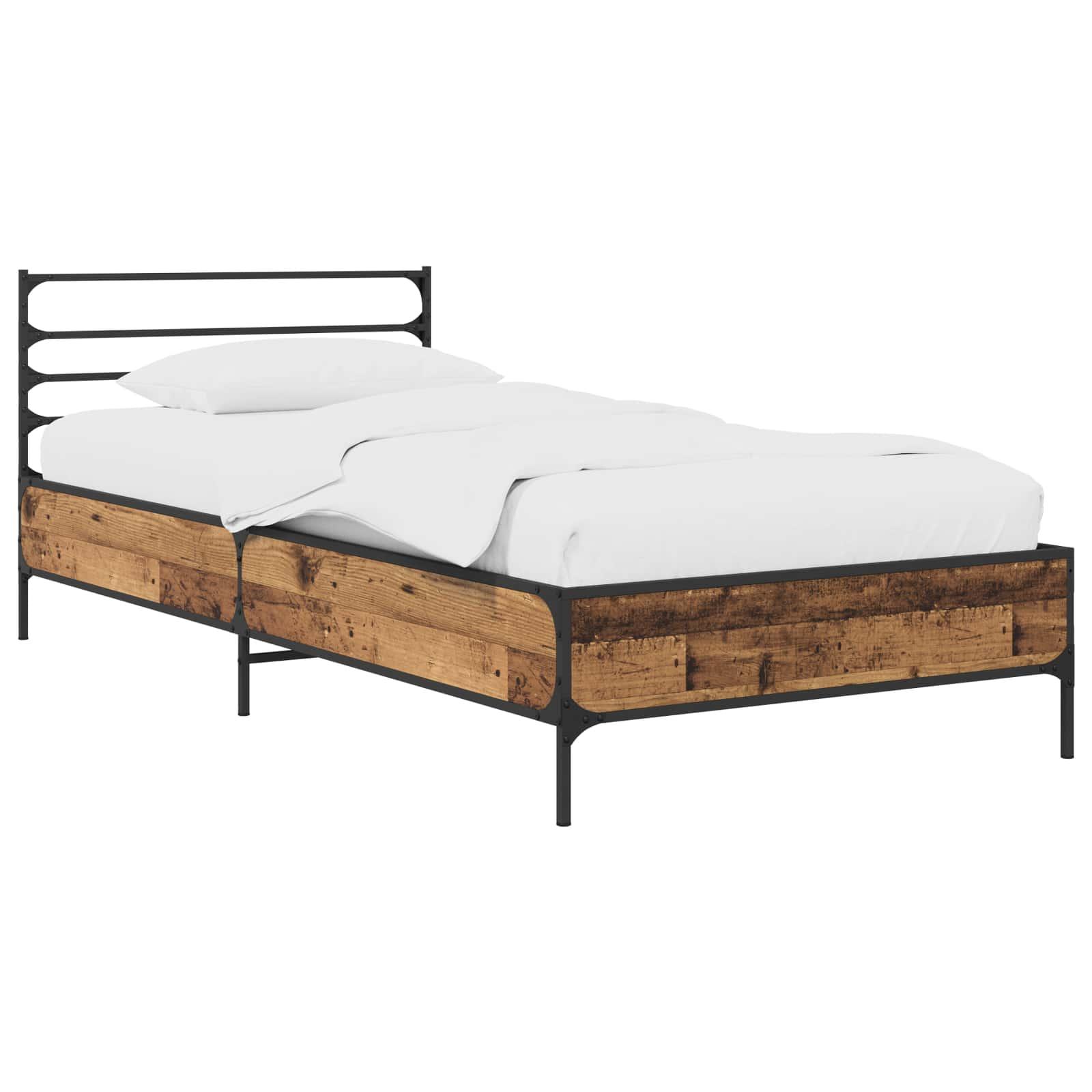 Sengestel Gammelt træ 80 x 200 cm Konstrueret træ