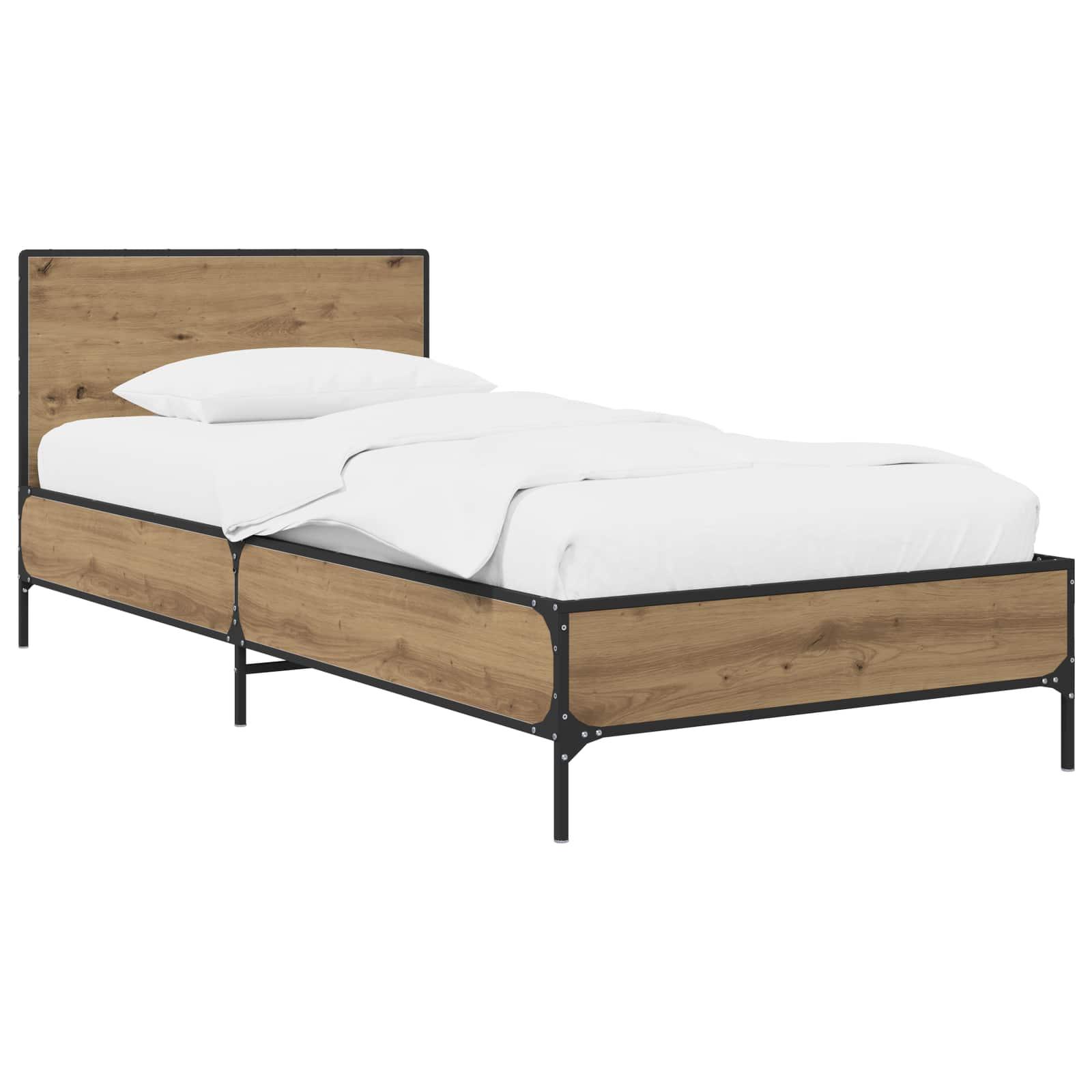 Sengestel Med Hovedgærde 80 X 200 Cm Konstrueret Træ - Artisan-eg