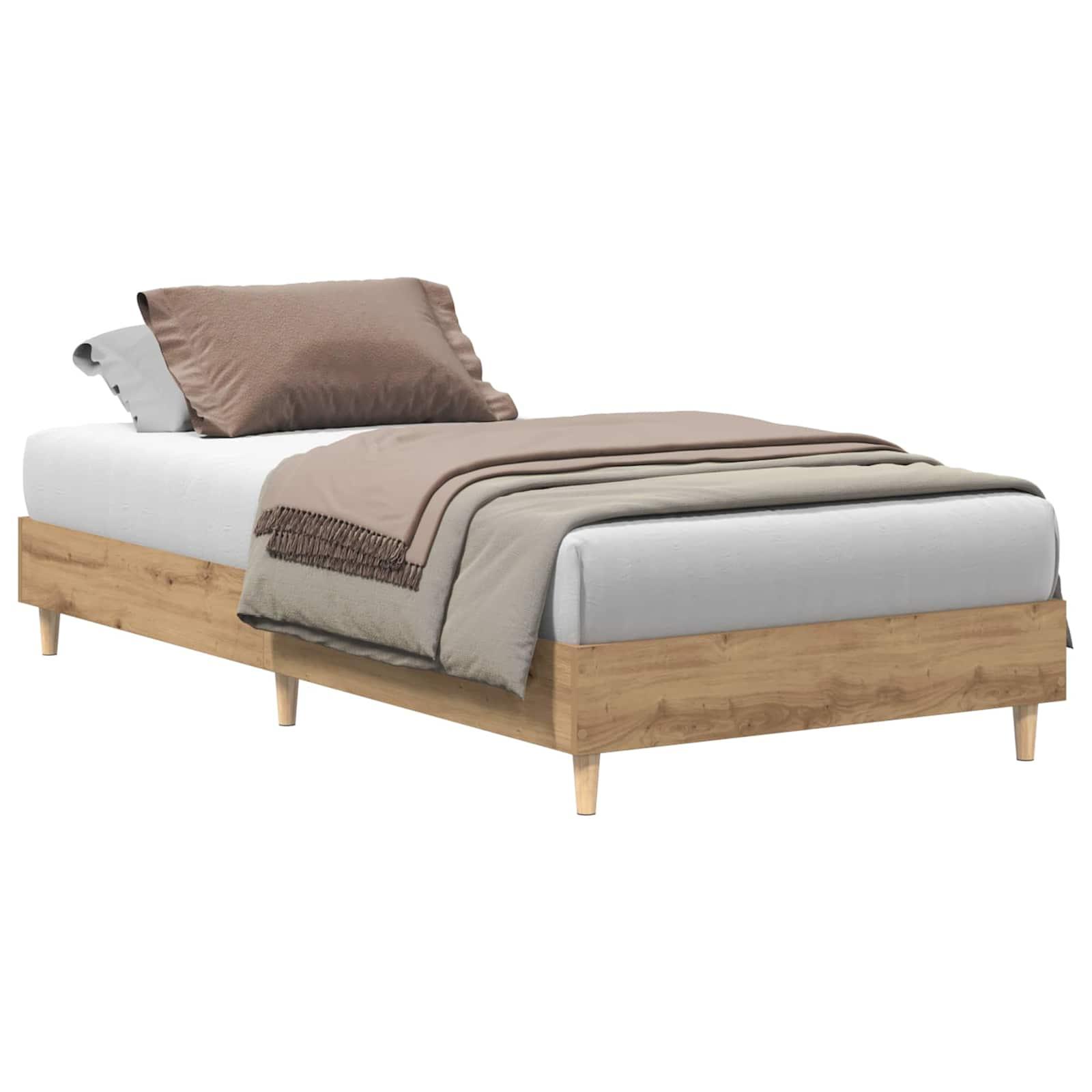 Sengestel i konstrueret træ - Artisan eg 80 x 200 cm med fast lamelbund
