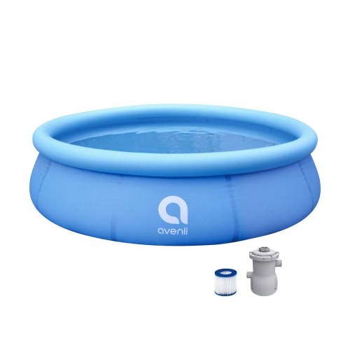 Avenli oppustelig rund pool 305 × 76 cm - sæt med filterpumpe