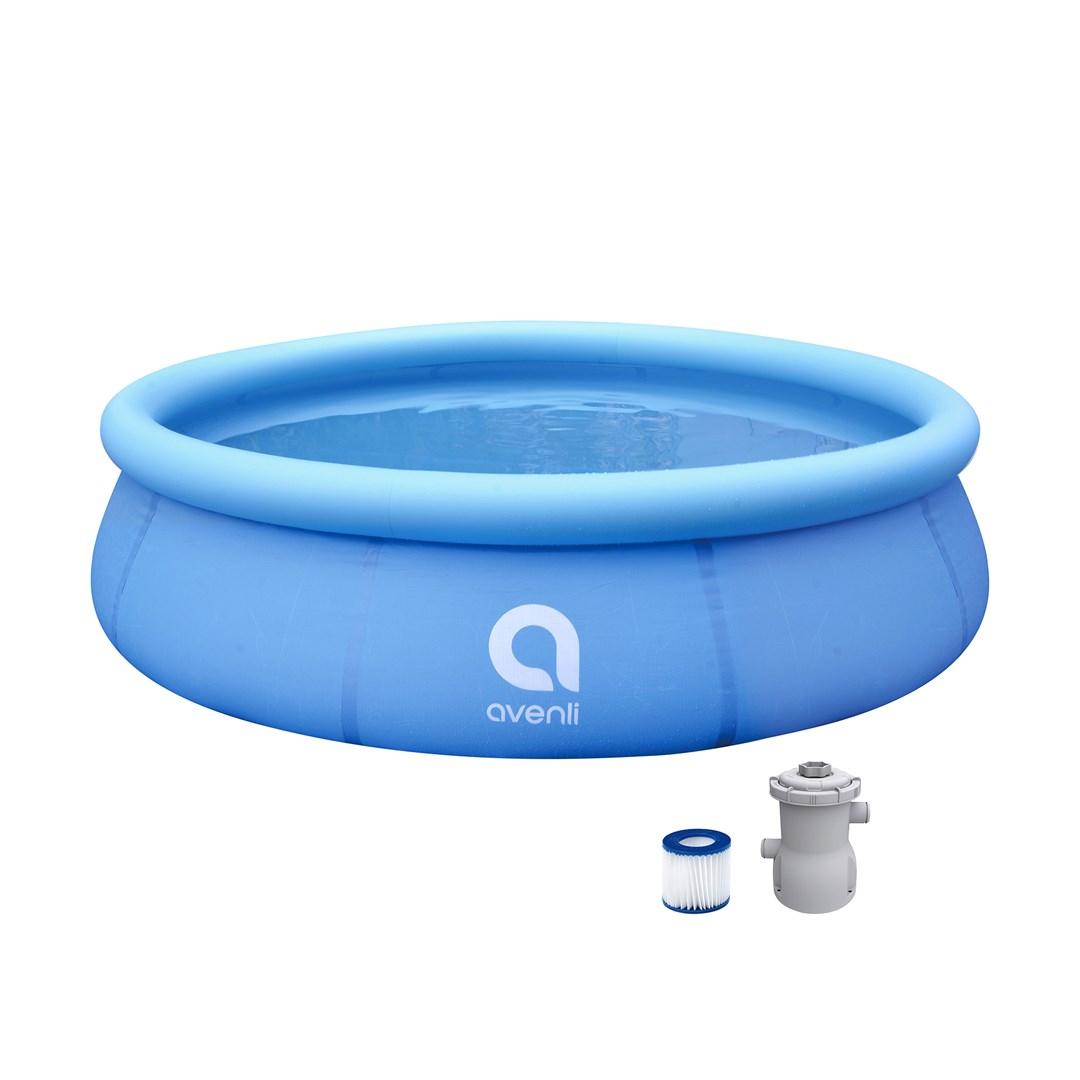 Avenli oppustelig rund pool 305 × 76 cm - sæt med filterpumpe