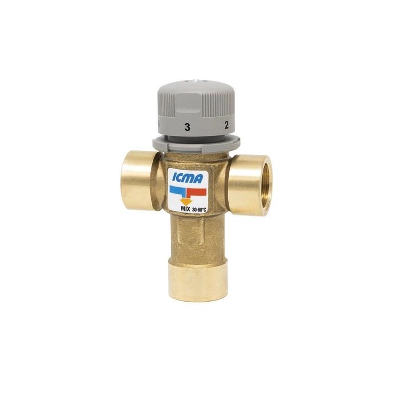 Termostatisk blandeventil F/F 1" - 30-65 °C