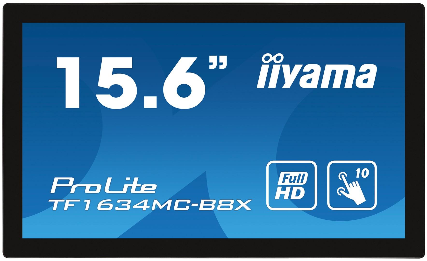 iiyama ProLite TF1634MC-B8X 15,6" Full HD touchskærm - LED, 10-punkts multi-touch, sort