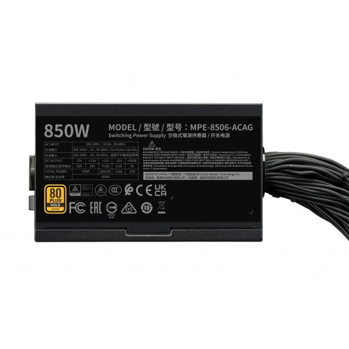 Cooler Master MWE Gold 850 V3 ATX 3.1 strømforsyning - Non‑modulær