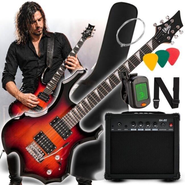 EGS-39 elguitar 4/4 - sunburst startpakke