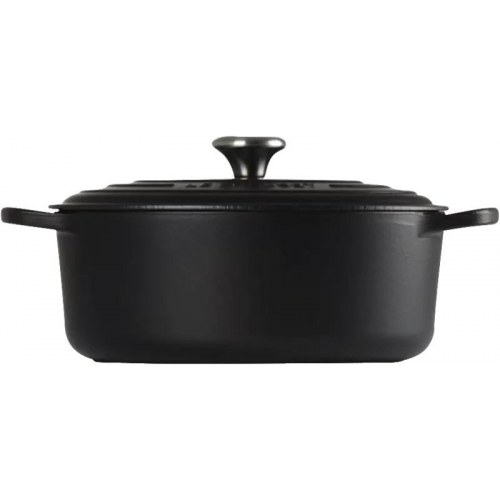 Le Creuset oval stegegryde 8,9 l - støbejern, sort, 35 cm