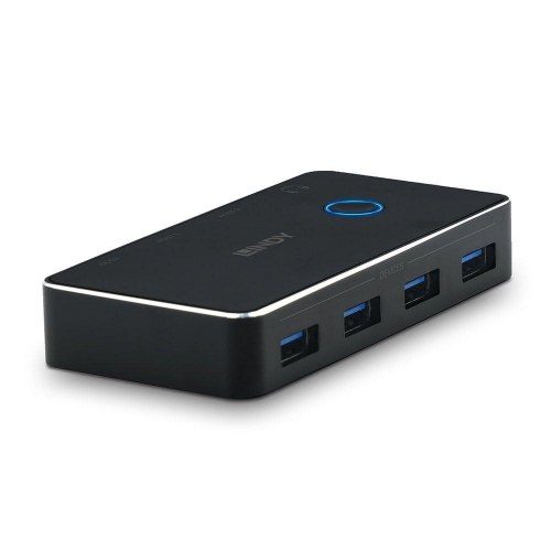 LINDY 43387 USB 3.2 Gen 1 data-switch - 6x USB-A, USB-C strøm