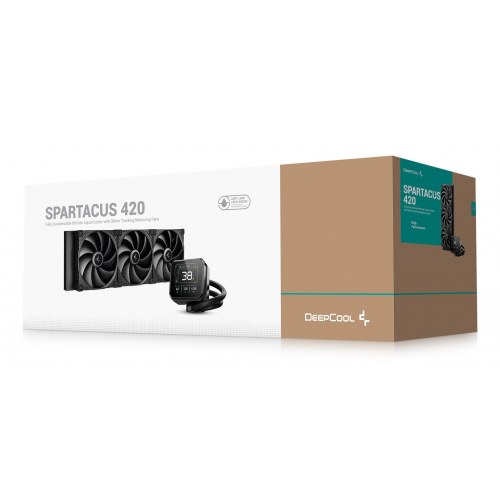 DeepCool Spartacus 420 - væskekøler til CPU, 3×140 mm, sort