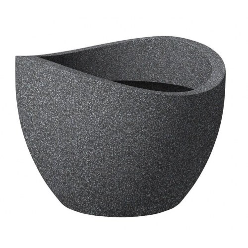 Wave Globe plantekrukke 250 - rund udendørs potte, 49,5 cm, sort
