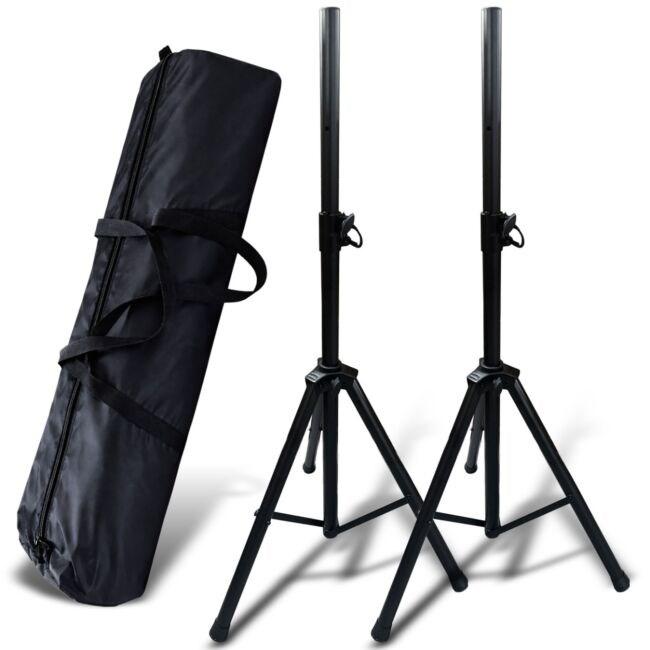 Sæt med 2 kolonnestativer - tripod gulvstativer med taske