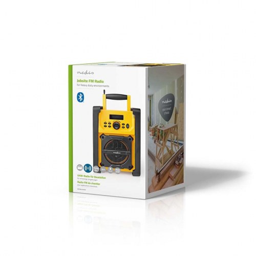 Nedis RDFM3100YW FM arbejdssradio med Bluetooth - gul/sort