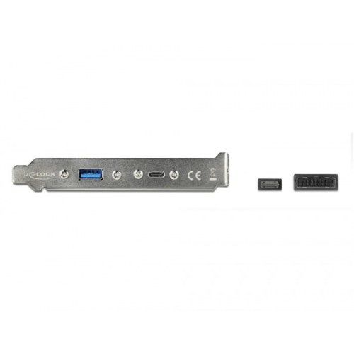 DeLOCK slot-beslag med 1 x USB‑C og 1 x USB‑A port - USB 3.2 Gen 2, 0,5 m