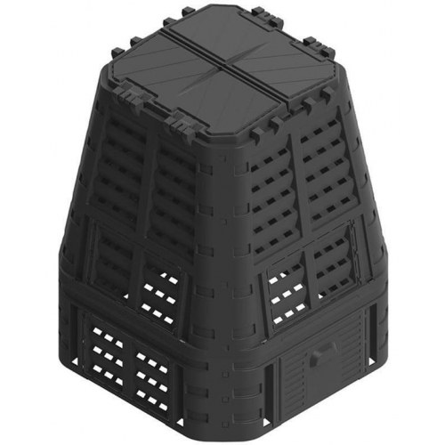 Kompostbeholder 740 l - sort, havekompost